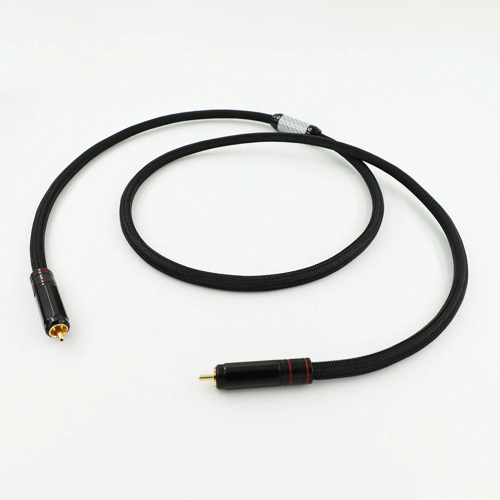 

pure silver coaxial audio cable 75 Ω subwoofer cable output SPDIF digital decoding TV power amplifier 5.1 audio cable