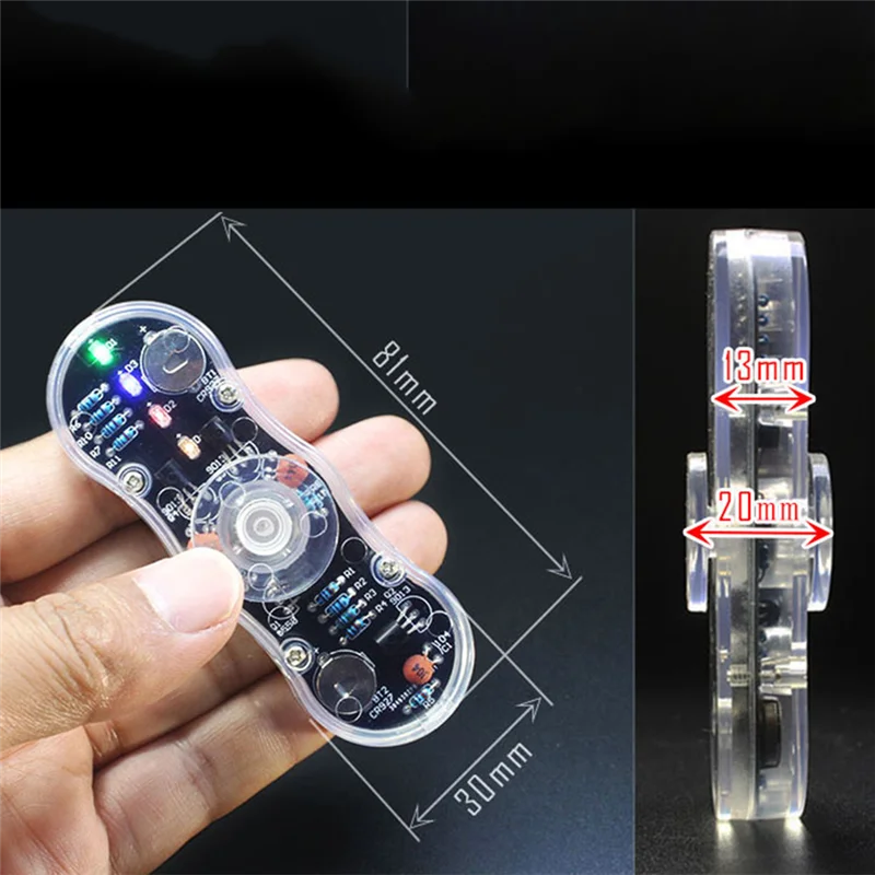 ABXF-Display LED Light-Emitting Gyroscope DIY Practical Soldering Practice Kit Electronic Soldering Tools (TL)