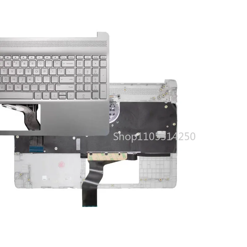 NEW US Keyboard For HP 15-EF 15S-EQ 15-DY 15S-FQ TPN-Q222 Laptop Palmrest Upper Cover Top Case Backlit L63578-001 L63579-001