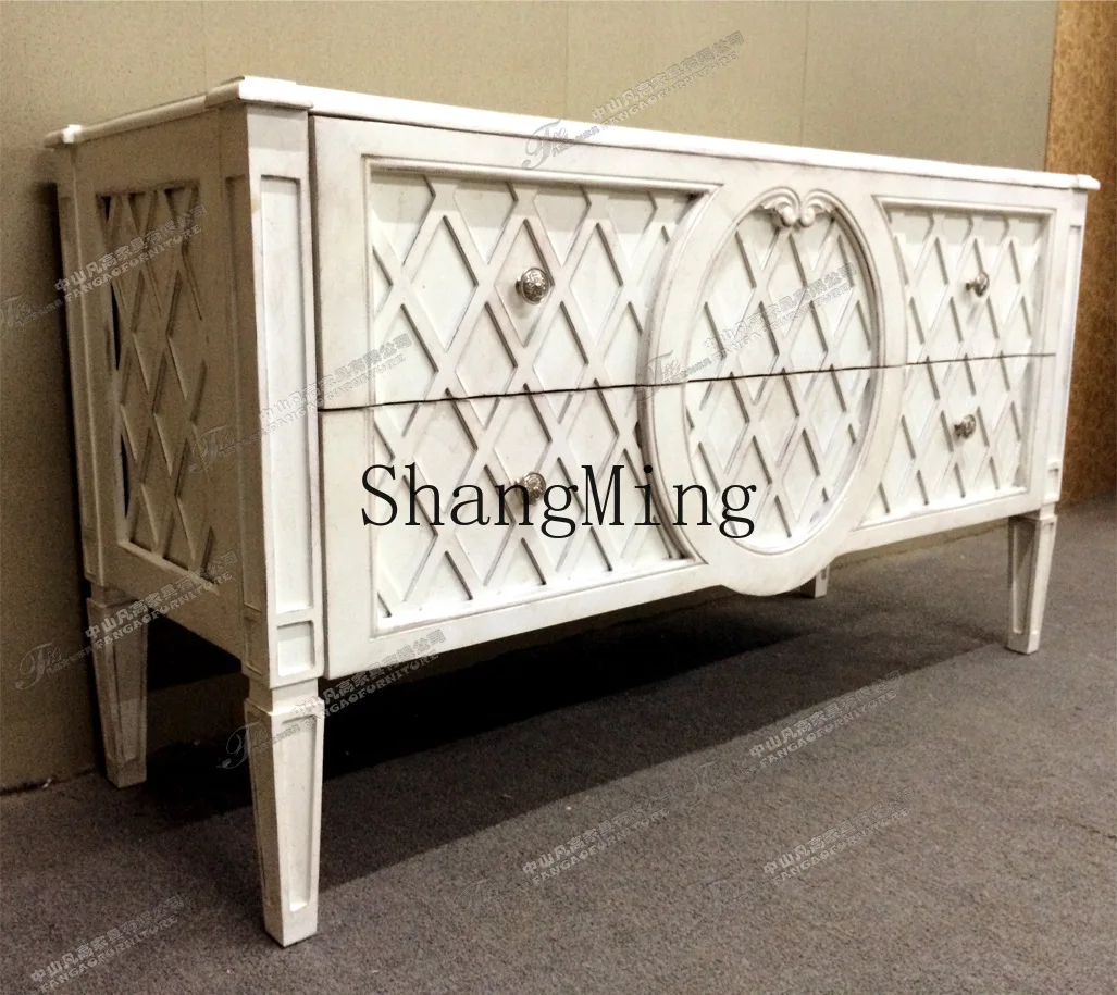 CL painted living room decoration solid wood foyer side dining side cabinet table entrance wall storage