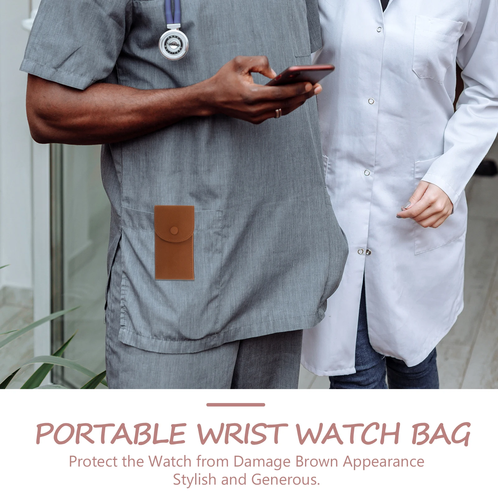 

Thickened Scratch-Resistant Bag with Snap Button Travel Pouch for Men Protective Storage Case Outdoor Camping Accessory Lint