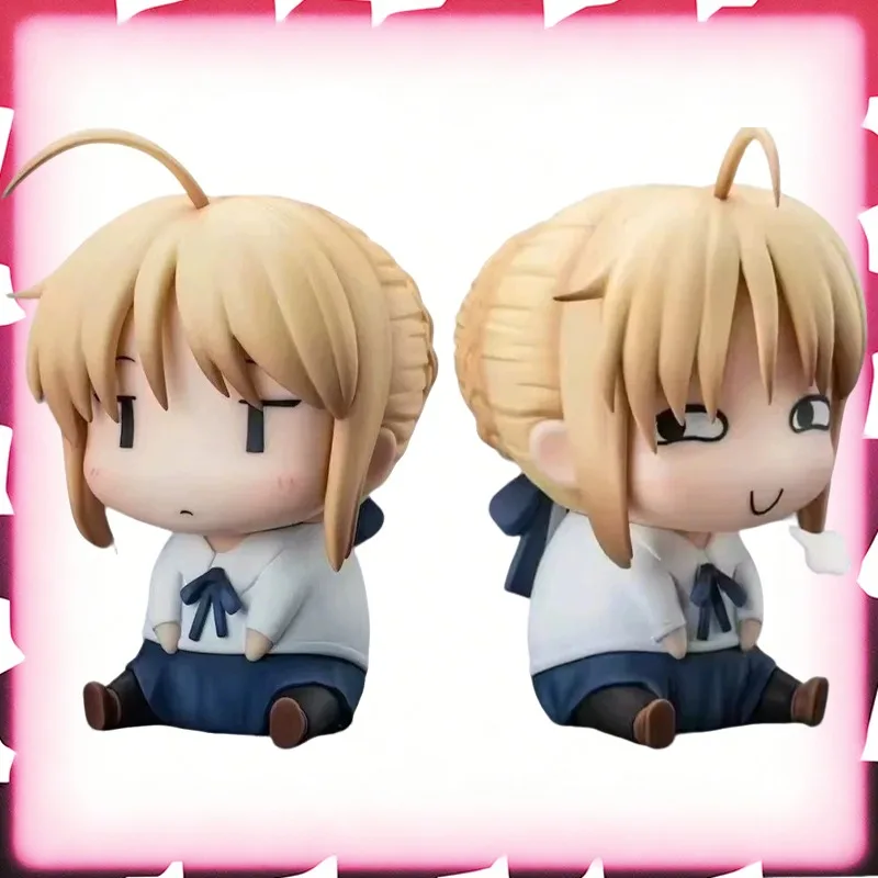 

Фигурка Сэйбер из серии Fate, 10 см, Q-версия, забавная мордочка, сидячая аниме-модель, настольное украшение, игрушка, декор для автомобиля, подарки для фанатов игр