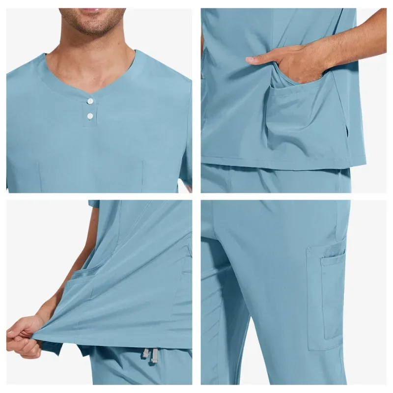 بدلة غير لامعة للرجال والنساء، زي موحد للنساء، ملابس عمل مستشفى الركض، صيدلية، تجميل العمل بشكل عام