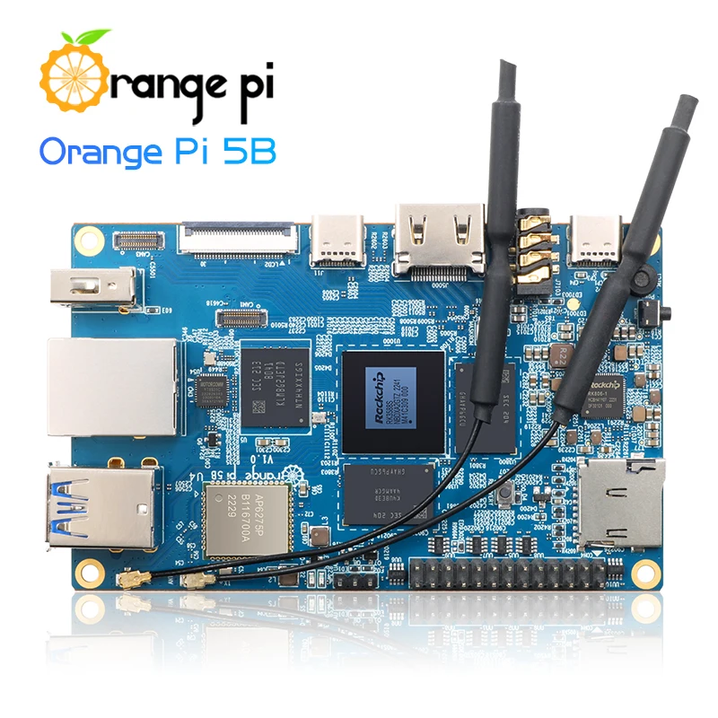 New Orange Pi 5b 16gb Ram  Computer Rk3588s 128gb Emmc Wifi-bt Development Board Orangepi 5b Run Debian Ubuntu Android