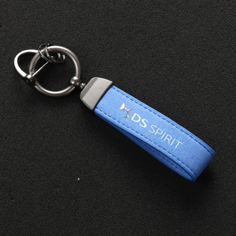 Car Suede Keychain Sport Car Key Ring Custom Gift With DS Logo For DS SPIRIT DS3 DS4 DS4S DS5 5LS DS6 DS7 Car key chain