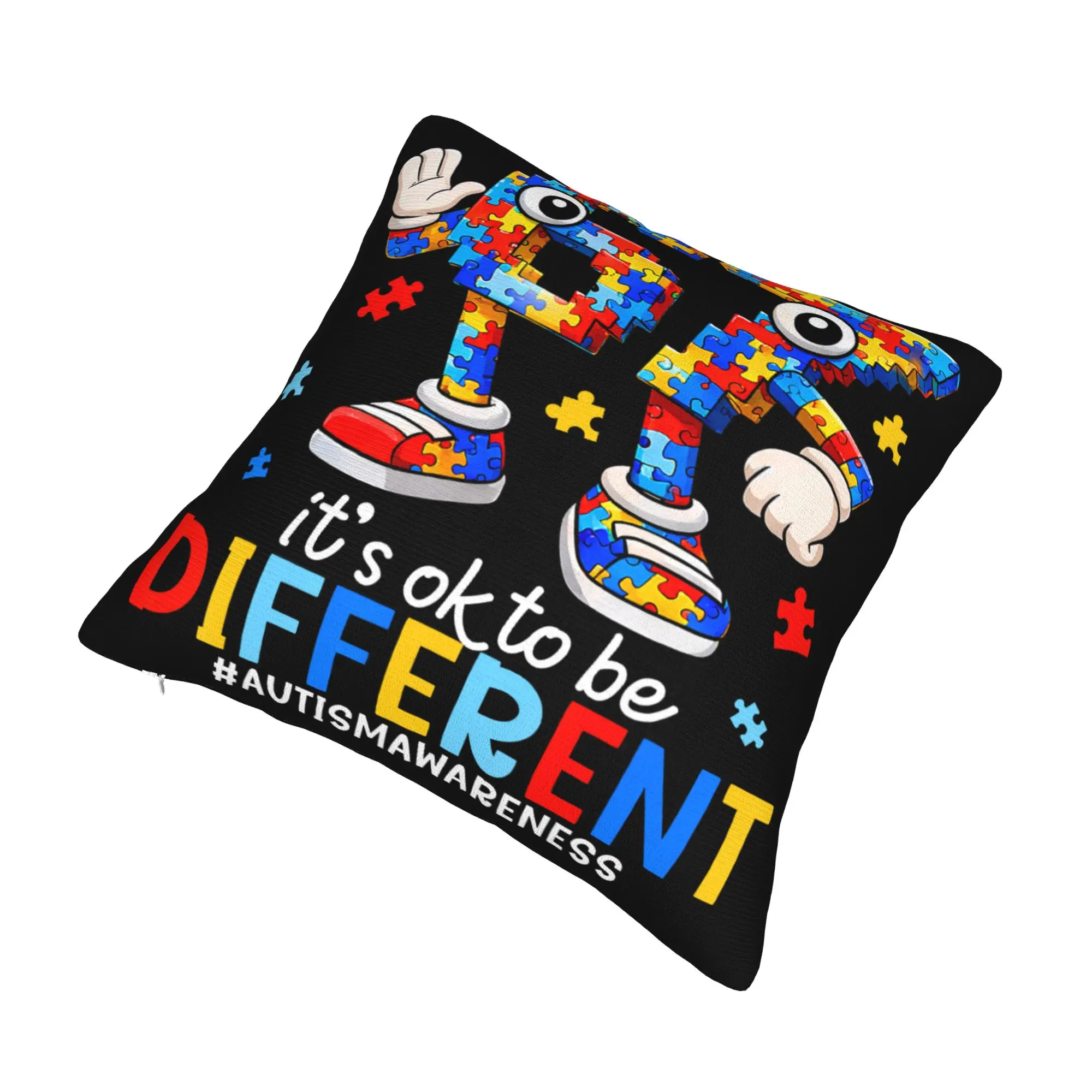 Decorative Pillow Covers Dabbing Puzzle Autism Awareness Merch Car  Pillow Case Cover Drop Shipping Multi Size