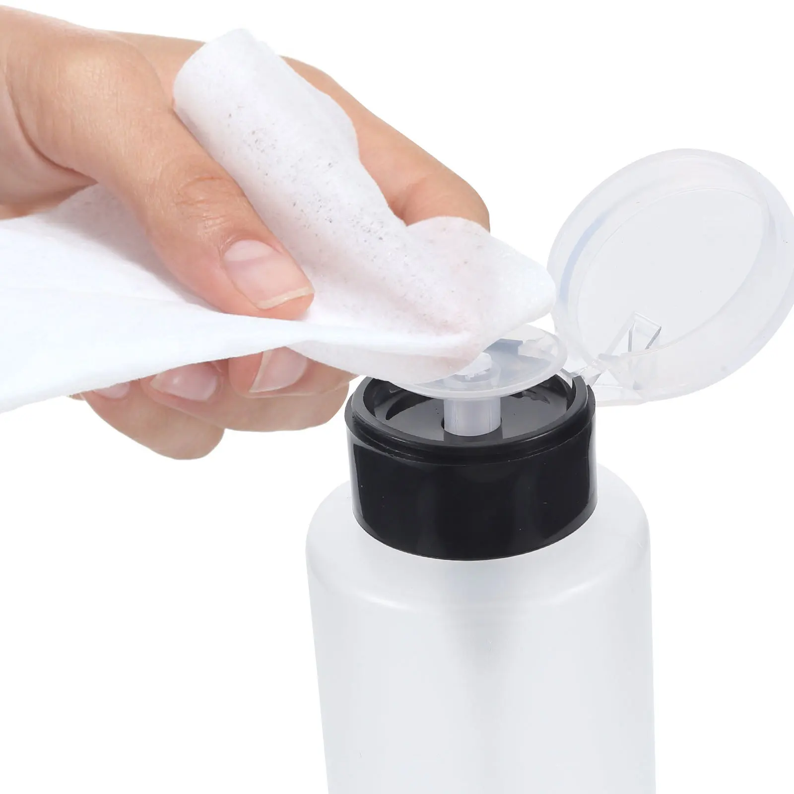 3 szt. Pompki dozujące z naciskiem, puste butelki wielokrotnego użytku na zmywacz do paznokci, kosmetyki, płyny do pielęgnacji skóry, pojemniki podróżne