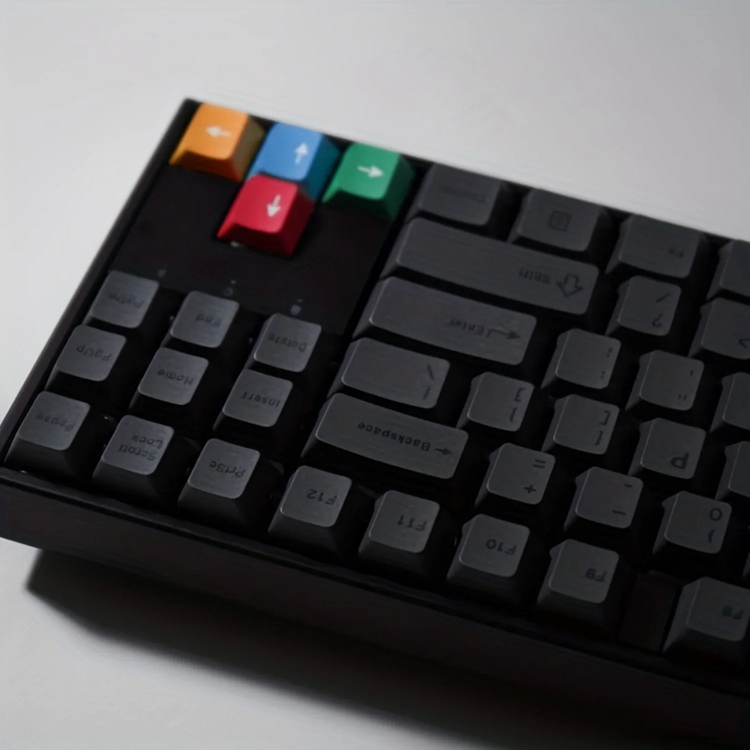 130 Keys Grey English Mechanical Keyboard Keycaps PBT Dye Sublimation Cherry Profile for 61/64/84/98 Key Mechanical Keyboards