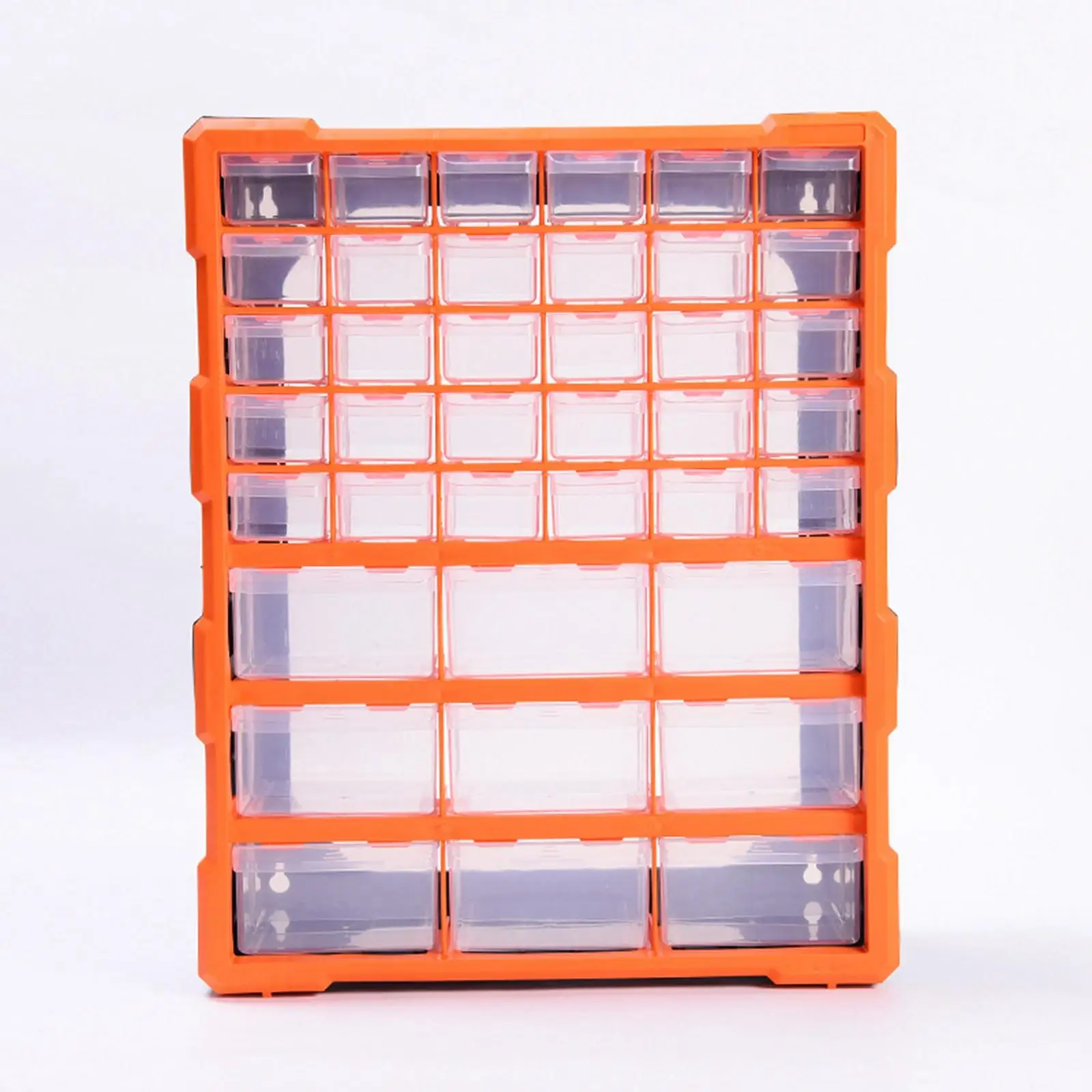 PP Hardware Storage Drawers ,39 Grids Blocks with Keyholes On Back for Hardware Nuts, Screws, and Bolts Sturdy Durable