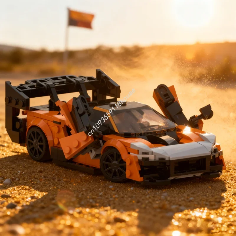 

326 деталей MOC McLarenesd Senna GTRs City Champions, модель для сборки, конструктор, идеальный подарок на Рождество, развивающая игрушка, подарок на день рождения