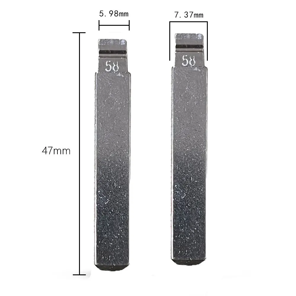 10pcs 58# VA2 Metal Uncut Blank Flip Remote Key Blade for Peugeot Citroen Renault for Keydiy KD Xhorse VVDI JMD Remote Key Blank