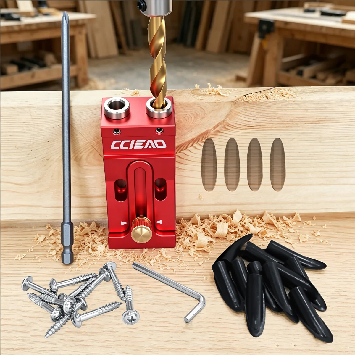 طقم أدوات قياس الثقوب القابلة - مراجعة Woodworking Hacks وسعره