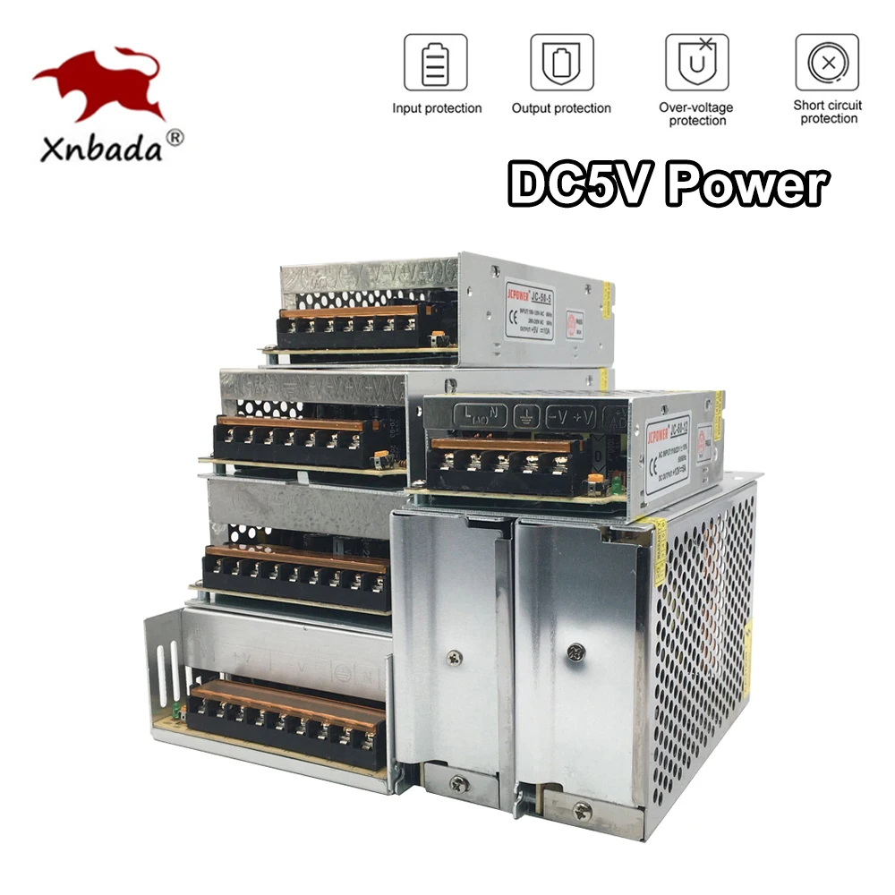 Switch Power Supply Transformer DC5V 2A 6A 8A 10A 20A 30A 40A 60A For Led Strip WS2812B SK6812 WS2813  Driver Adapter AC110-220V