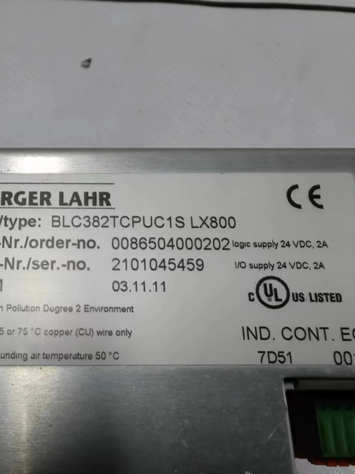 BERGER LAHR BLC382TCPUC1S LX800 Original Spot Negotiation