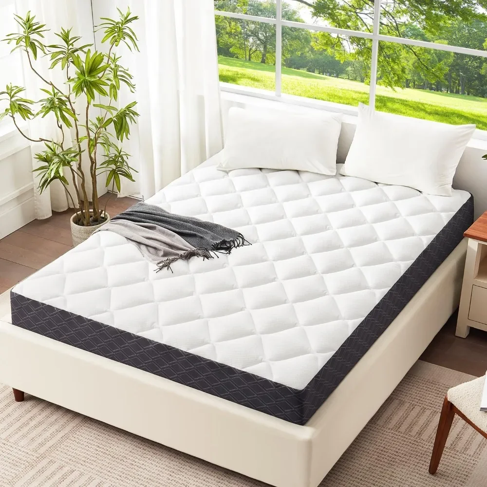 6 Inch Full Mattress Breathable Gel-Memory Foam Plus Pillowtop Mattress,Cool and Skin-Friendly,Fiberglass Free,Mattress in a Box