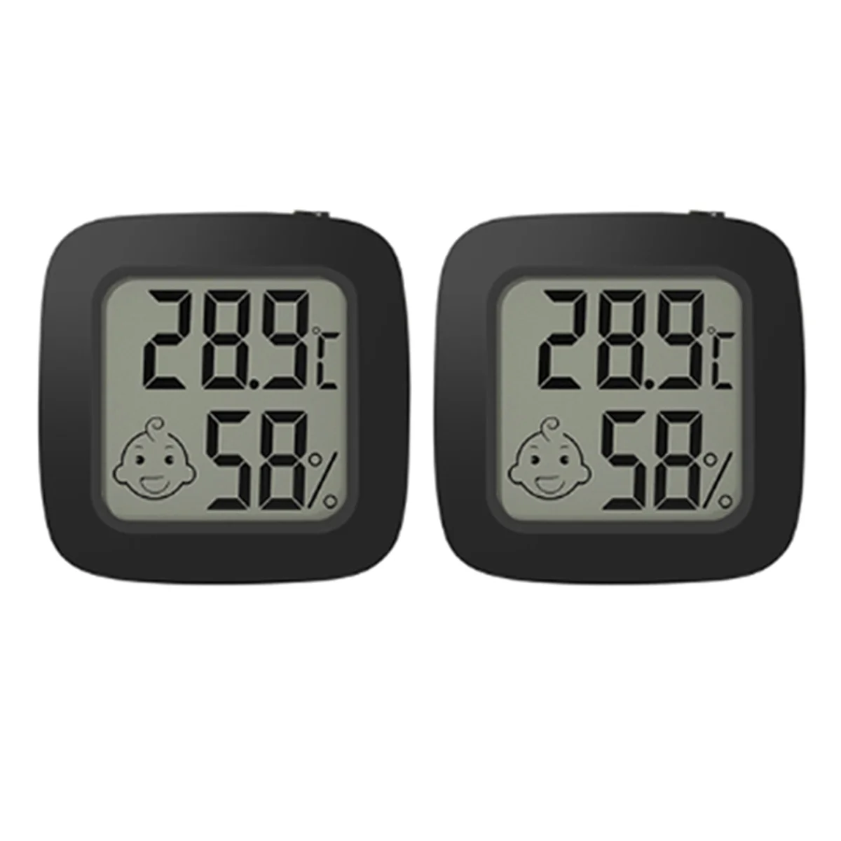 ABBP-2X ミニ LCD デジタル温度計湿度計磁気温度計湿度センサー気象ステーションブラック