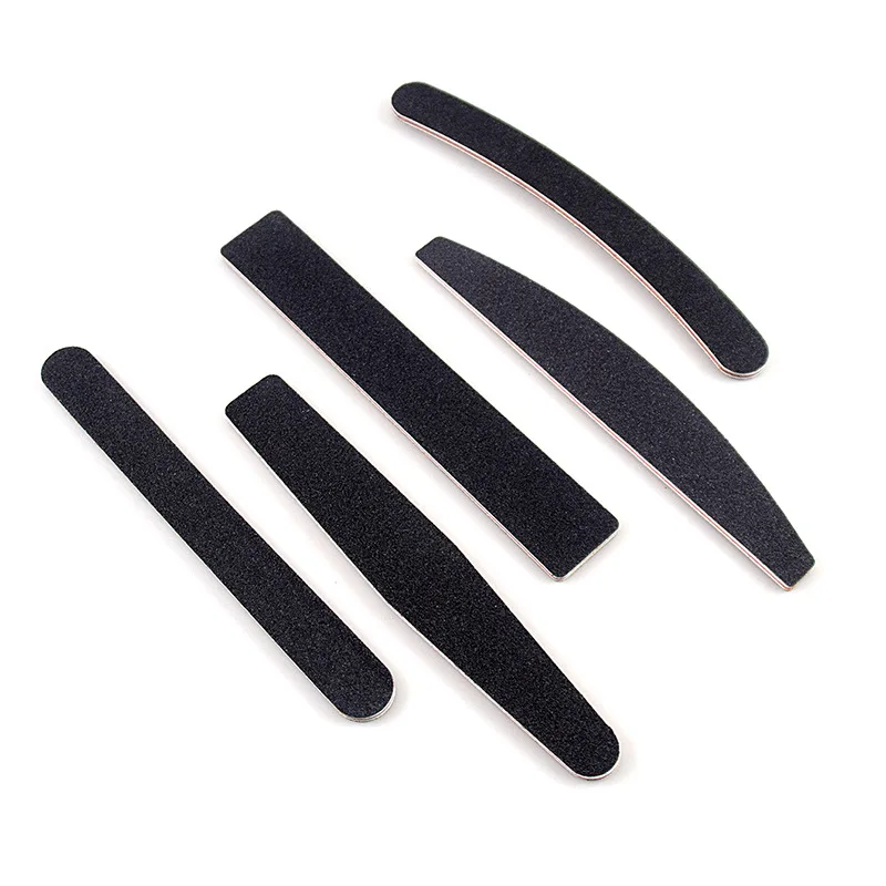 wholesale  100 pcs Black Nail Files red core nail file Buffer  nail tool professional nail file