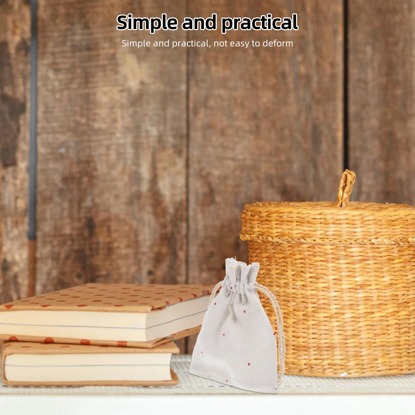 

20Pcs Lightweight Linen Pouches with Drawstring Small Storage Bags for Jewelry Cosmetics Travel 9x12cm White Daisy Design