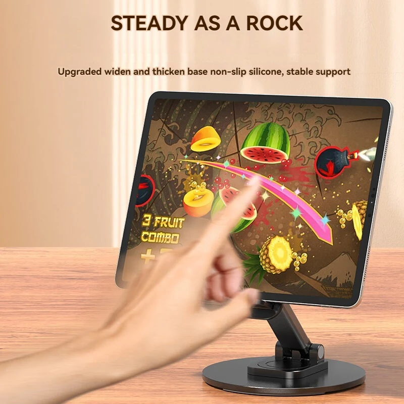 Universal Mobile Phone Stand On Desk 360ยฐ Rotatable Adjustable Portable Holder For Iphone15, Ipad ,Office Travel Video Recordin