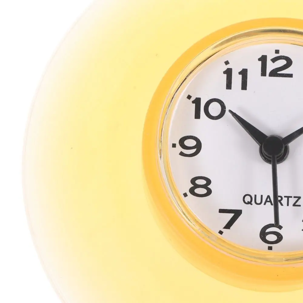 متعددة الأغراض مقاوم للماء الحمام شفط كأس ساعة مكافحة الضباب تصميم بسيط دش ساعات الحائط مرآة مستقرة مصاصة ساعة المطبخ