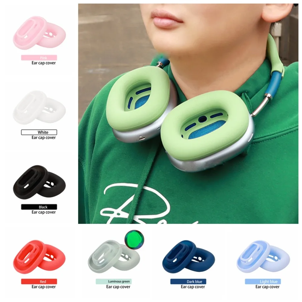 Silicone Ear Pads Replacement Soft Earbuds Cover Earmuffs Headphone Protective Cover for AirPods Max Headphones Accessories