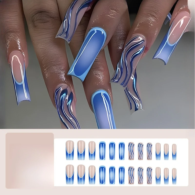

3D three-dimensional long water pipe nail patch, striped nail patch.