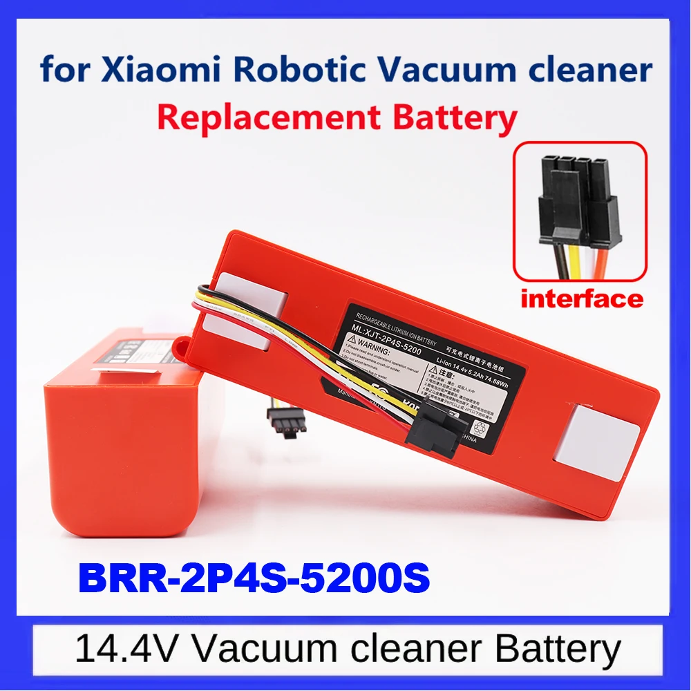 

14.4V 12800mAh Robotic Vacuum Cleaner Replacement Battery For Xiaomi Roborock S55 S60 S65 S50 S51 S5 MAX S6 Parts