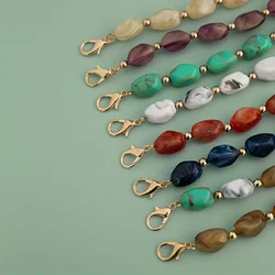 2PCS Updating Color Super Chic Lady Resin Colored Stone Handbag Strap Girls Fashion Big Size FashionBead Wristlet Purse Bag Belt