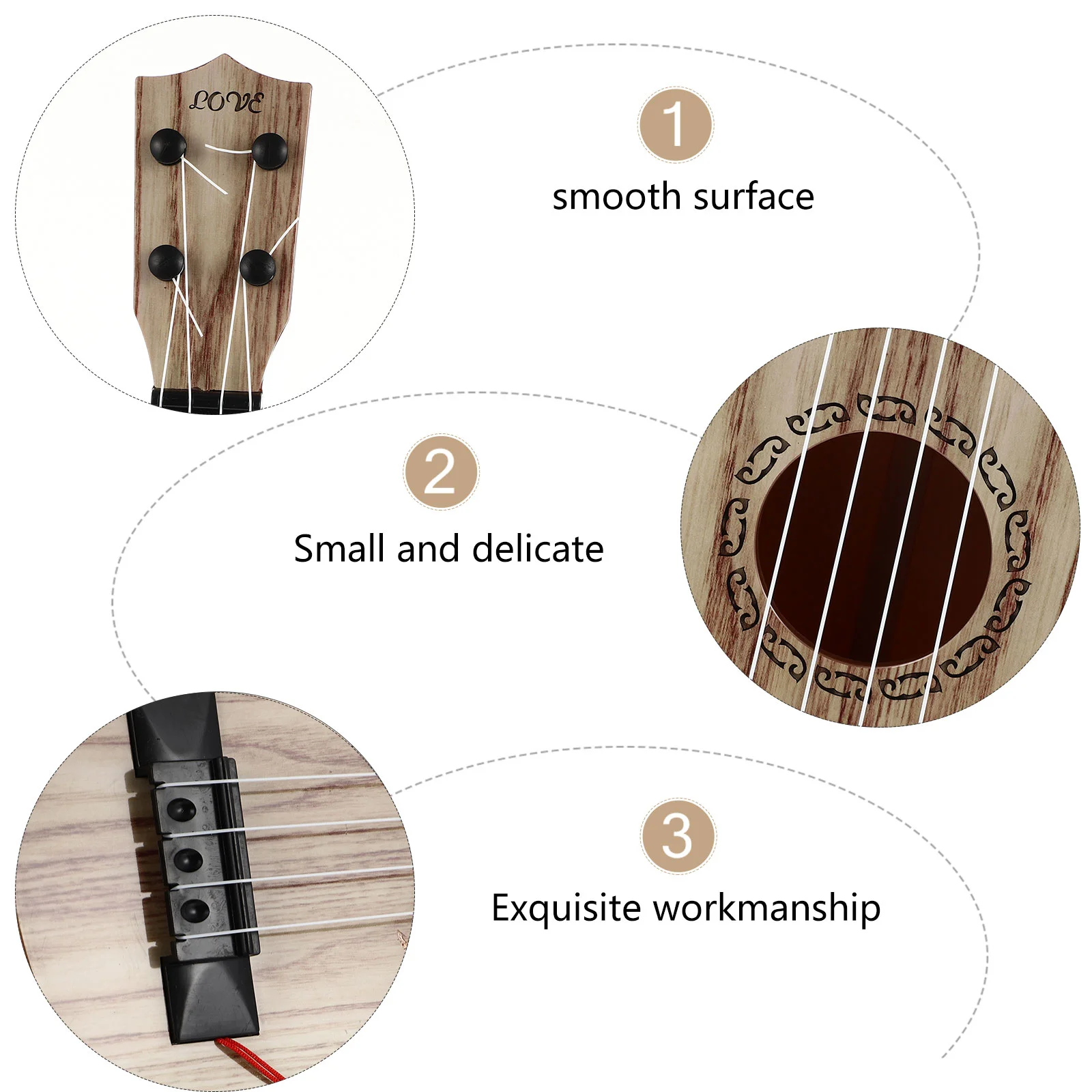 Giocattoli per bambini Chitarra per bambini Ukulele può giocare a bambini Mini strumenti musicali in legno per bambini