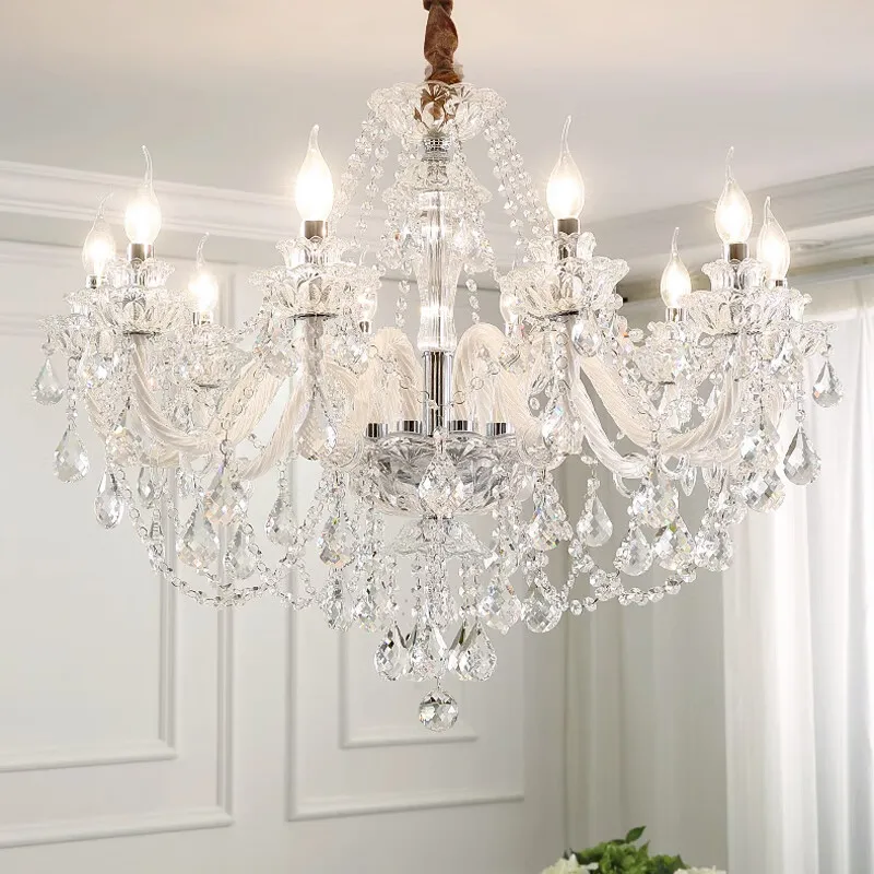 High Quality Modern LED Crystal Chandelier for Dining Hallway Living Room Hotel Chandeliers Pendant Lights