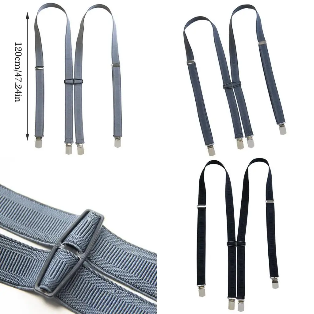 

652F Men's Work Suspenders with Great Construction Comfortable Bracers Adjustable HShaped Suspenders for Daily and Formal Use