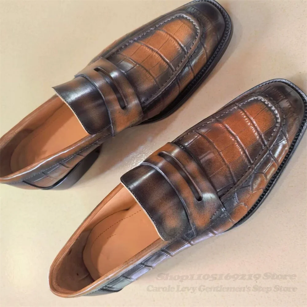 2025 صيف جديد البريطاني الرجال جلد طبيعي حذاء رسمي أشار تو عبر التعادل اللون حظر منخفضة أعلى مأدبة فستان الأحذية #4