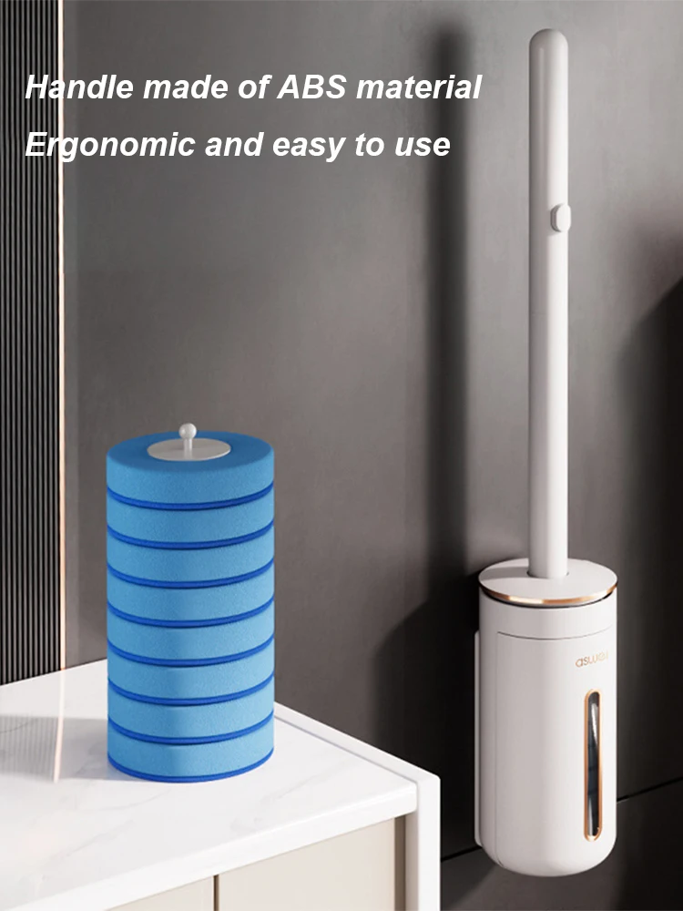 منظف المرحاض العطري القابل للتصرف، فرشاة تنظيف المرحاض المثبتة على الحائط، مقبض طويل، طقم تنظيف وعاء المرحاض