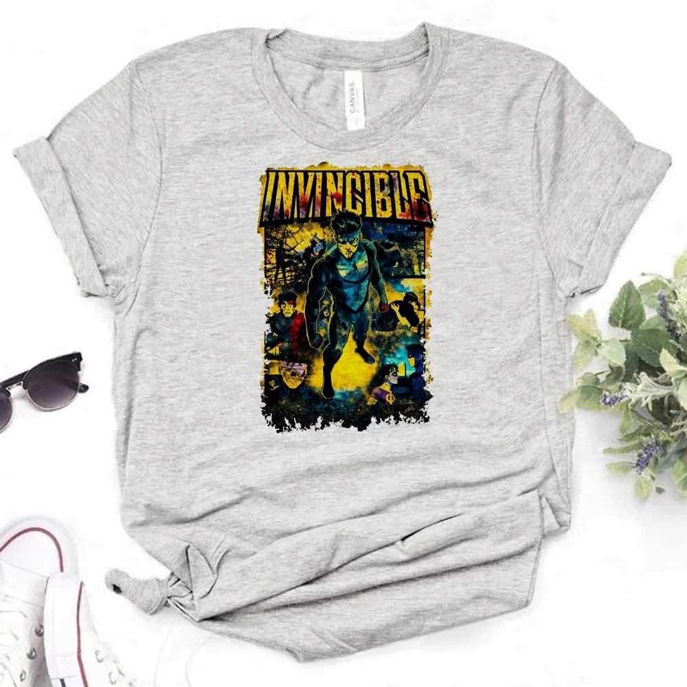 Invincible shirt female y2k japan streetwear meme aesthetic t-shirt gyaru meme jojifuku cheap