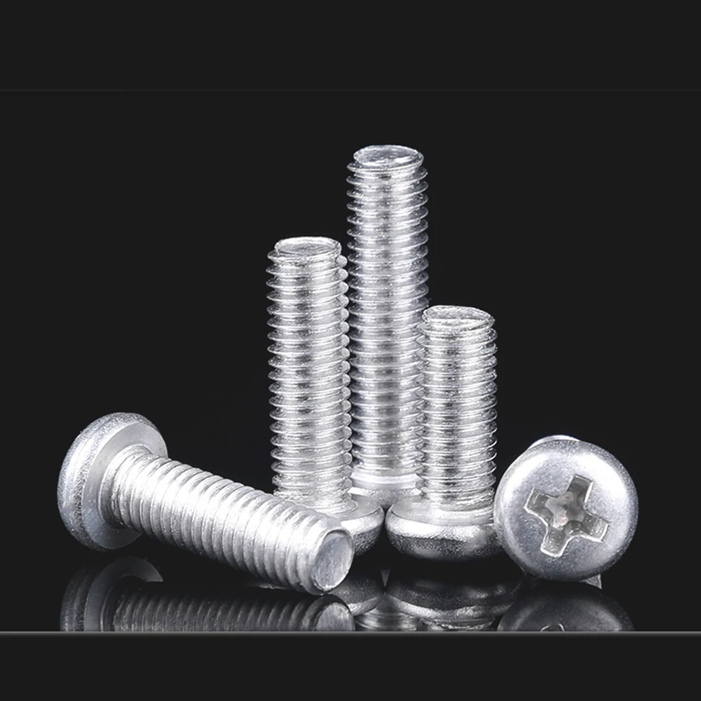 M1.7-M6 Aluminum Alloy PM Screw Round Head Cross Bolt Pan Head Cylindrical Head Machine PHILLIPS Screw