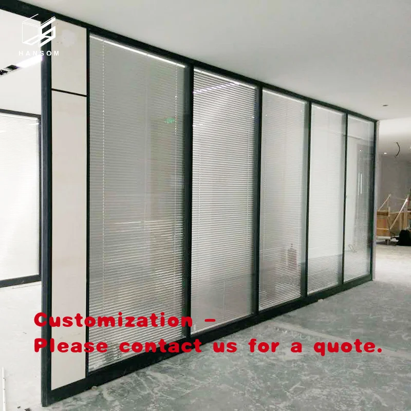 

Акустическая панель для интерьера, деревянная перегородка, звукоизоляционная стеклянная перегородка для офиса с жалюзи