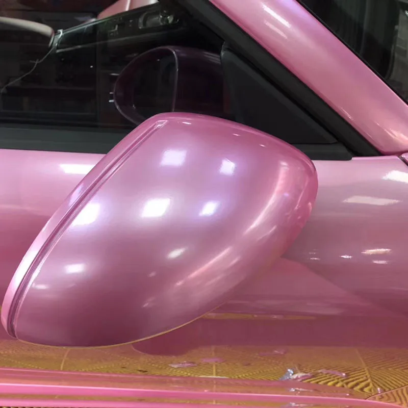 Wrapmaster 5M/10M/18M Super Gloss Metallic Shell Pink Wrapped On Car Wrapping Supplier