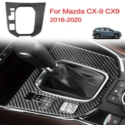 Auto Carbon Fiber Central Gear Panel Control Panel Decal Car Interior Modification for Mazda CX-9 CX9 2016-2020 Car Accessories