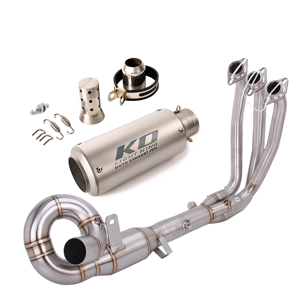 Motorfiets Volledige Uitlaatset Voortrekkende Buis Met DB Killer RVS Voor CFMOTO 675SR 2024-2026 675NK 2025-2026