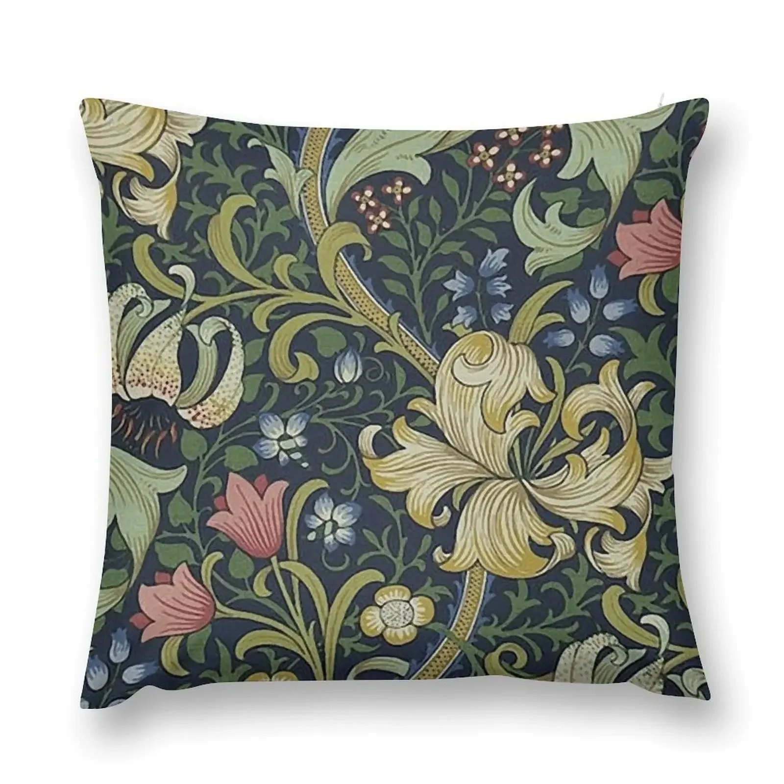 

William Morris Golden Lily pattern Throw Pillow Christmas Cushion For Home Marble Cushion Cover pillow