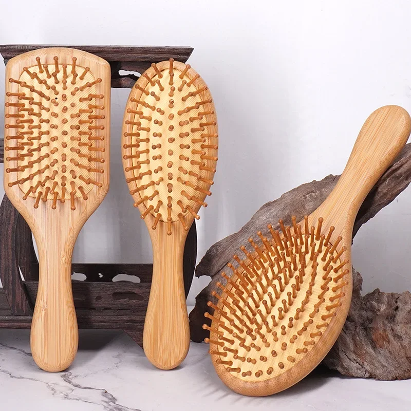 

1PC Wood Comb Professional Healthy Paddle Cushion Hair Loss Massage Brush Hairbrush Comb Scalp Hair Care Healthy bamboo comb