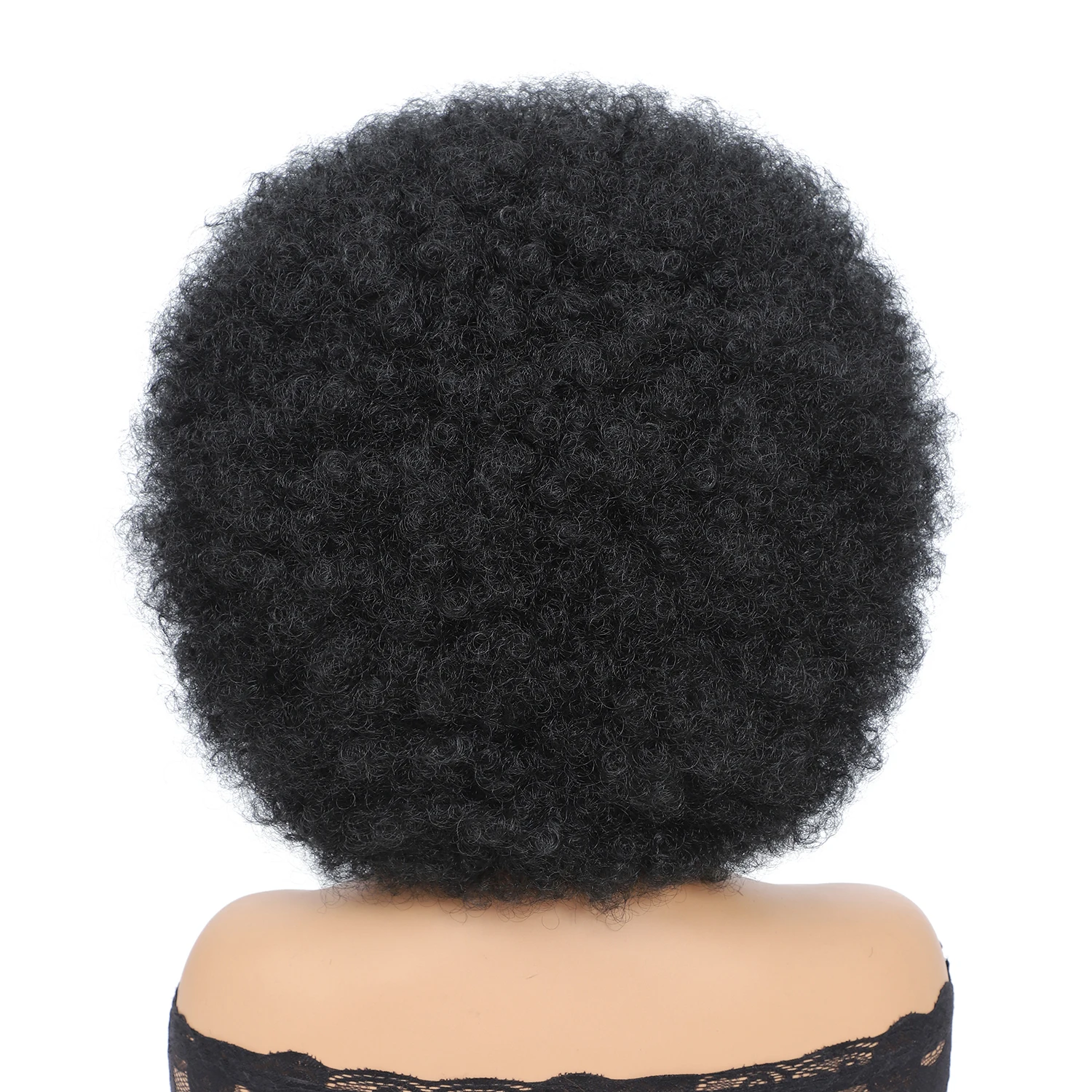 Afroวิกผมสําหรับผู้หญิงสีดํา 14 นิ้ว 70S Afro Kinky Curly Bouncy Fluffyพัฟวิกผมสังเคราะห์เหมาะสําหรับคอสเพลย์ทุกวันและปาร์ตี้
