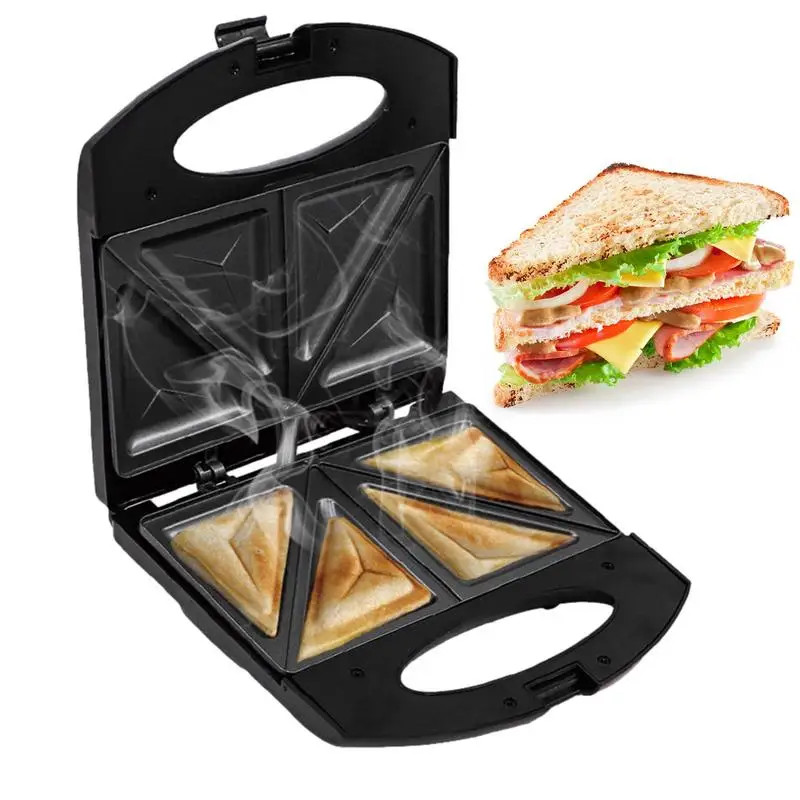 Sandwich Maker Press Breakfast Sandwich Press Maker 4-Slice Sandwich Griller Press Cooker Pan Makes 2 Sandwiches Hot Sandwich