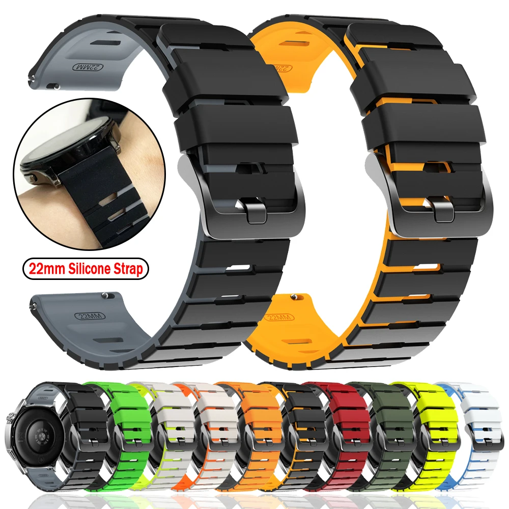 22 مللي متر سيليكون حزام ل سامسونج غالاكسي Watch3 45 مللي متر 46 مللي متر/جير S3 الكلاسيكية الرياضة حزام الساعات ل AMAZFIT BALANCE 2 Bip6 سوار لينة
