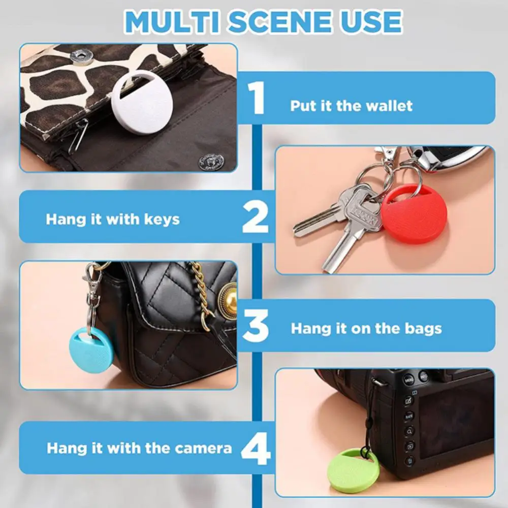 Circular sem fio Two-Way Alarm Finder, Dispositivo Anti-Dropping, Crianças Wallet Key, Rastreador compatível com Bluetooth