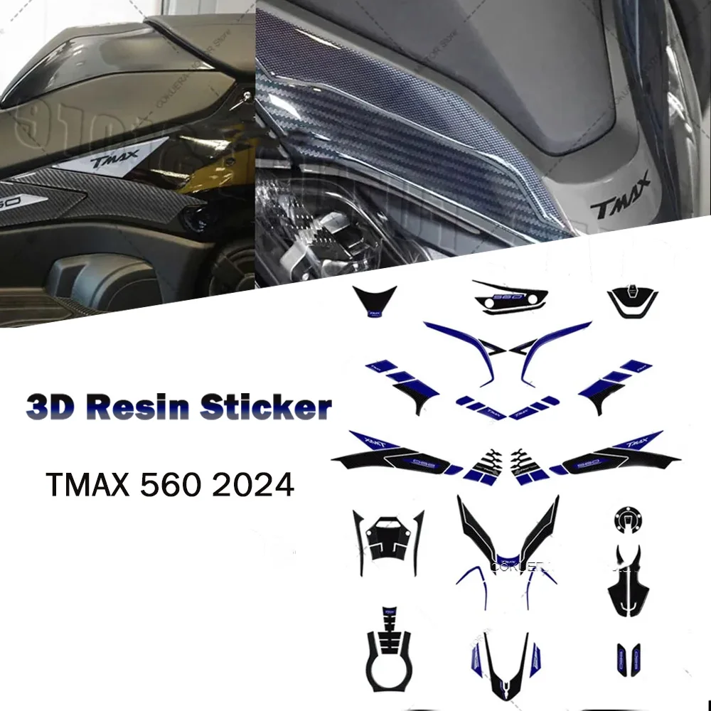 ​For TMAX 560 3D 2021 2022 2023 Epoxy Resin Protection Sticker Kit, Tank Pad , Motorcycle Accessories