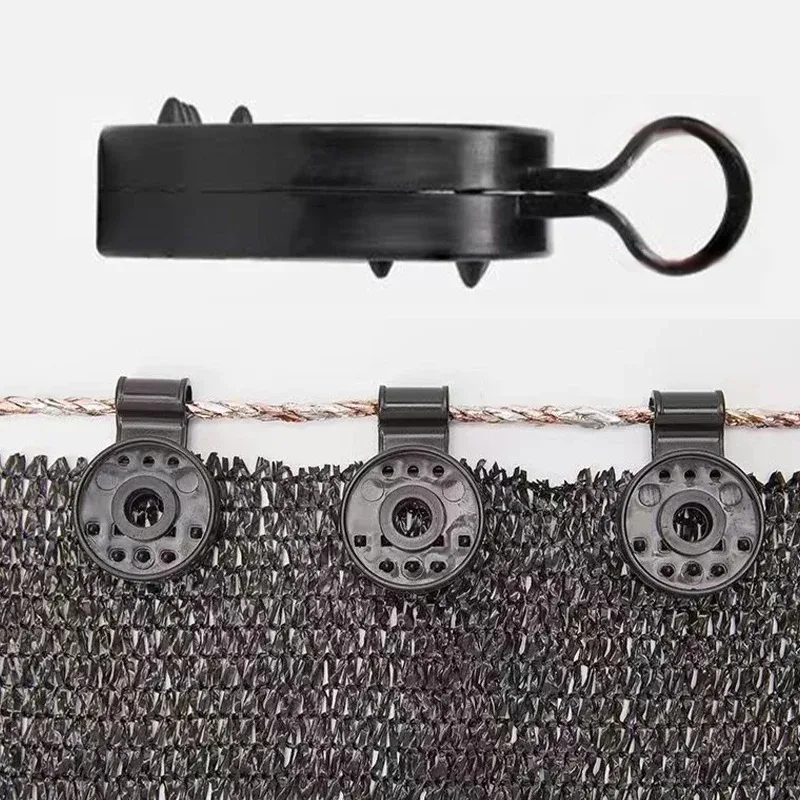 50-200PCs Black Shade Cloth Clips Durable PP Plastic Clips for Securing Sun Shade Net, Patio Mesh Tarp Garden Shade Cover
