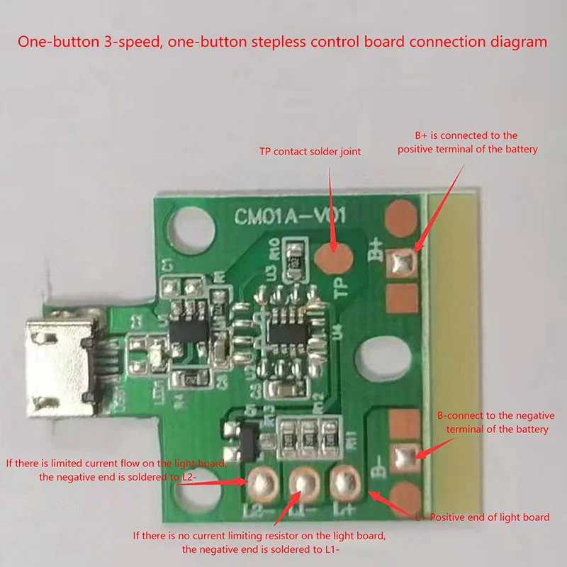 PCBA Touch Dimmable Light Flashlight DIY Battery Desk Lamp Board Accessories 5V USB Battery Built-in Charging Power Supply Mode