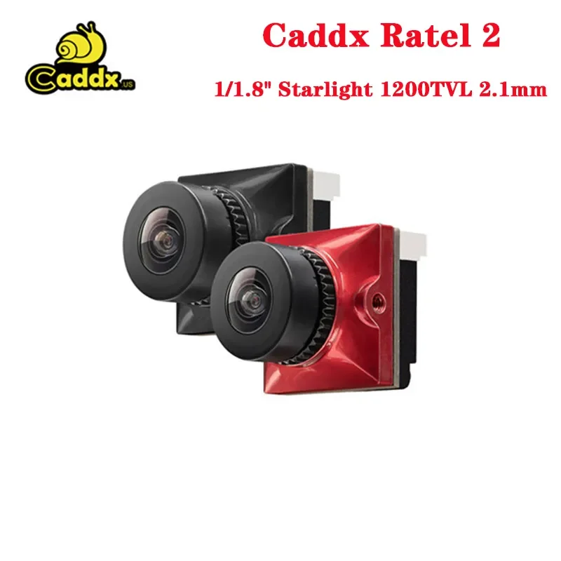 Caddx Ratel 2  1/1.8'' Starlight 1200TVL1.8/2.1mm Lens FOV165° NTSC/PAL Switchable Micro FPV Camera For RC Drone camera