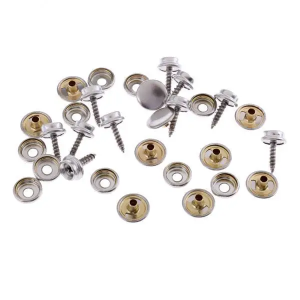 2X 10 x Bimini Top Boat Cover Stainless Steel Snap Fastener Screw Studs Sockets
